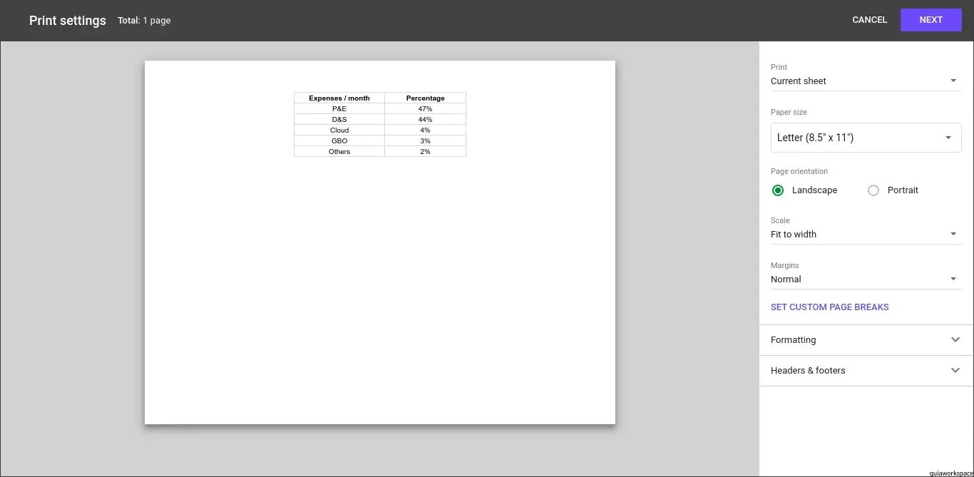 C Mo Configurar El Rea De Impresi N En Google Sheets Guiaworkspace