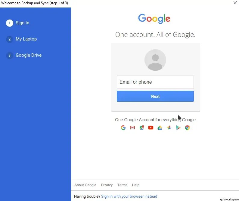 agregue Google Drive al explorador de archivos en Windows 10