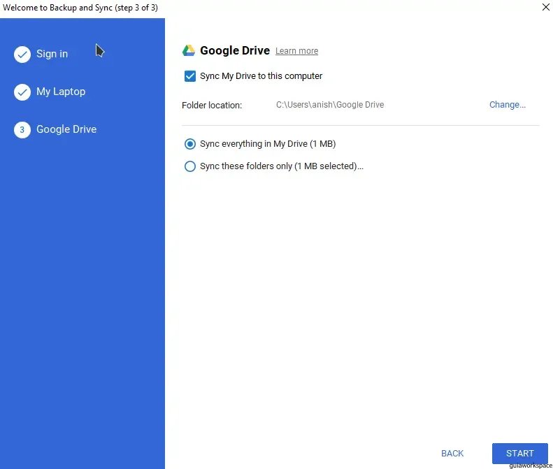 agregar google drive a windows