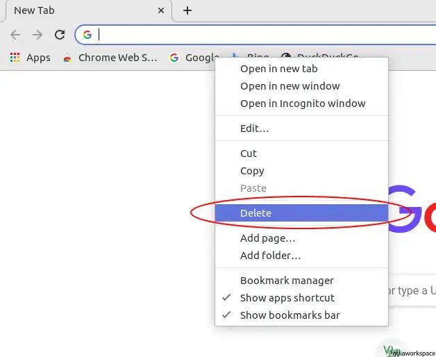 Eliminar marcador individual en Chrome
