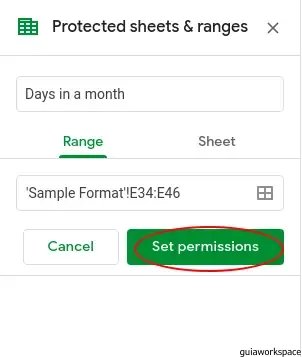 cómo bloquear una columna en Google Sheets