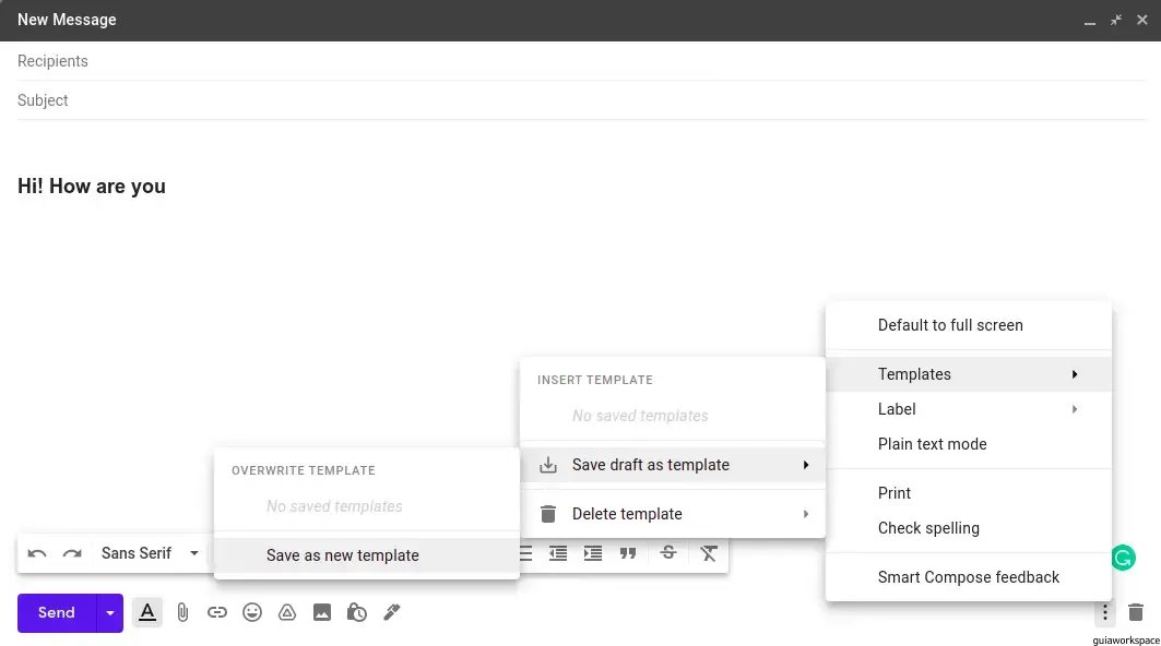 respuestas almacenadas en gmail