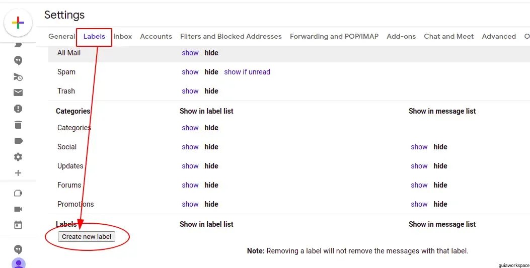 Cómo crear carpetas en Gmail