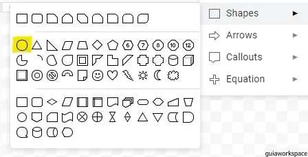 Cómo insertar formas en Google Docs