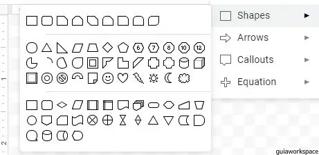 Cómo insertar formas en Google Docs