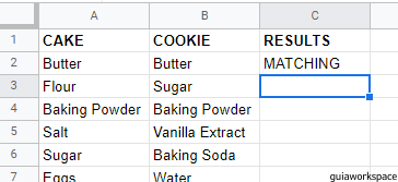 Cómo comparar columnas en una hoja de Google
