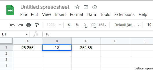 Números redondos en Google Sheets