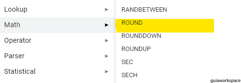 Números redondos en Google Sheets