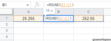 Números redondos en Google Sheets