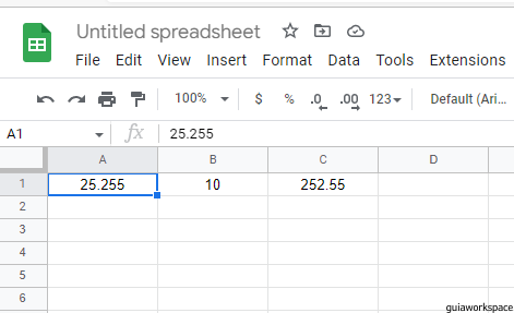 Números redondos en Google Sheets