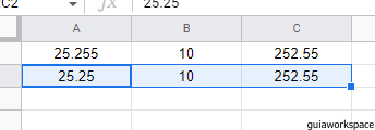 Números redondos en Google Sheets