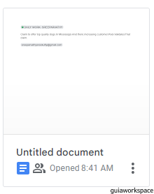 Cómo insertar una tarjeta de contacto en Google Docs