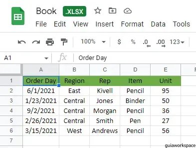 Cómo convertir Excel a Google Sheets