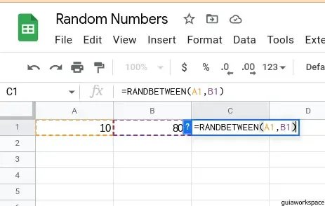 Cómo generar números aleatorios en Google Sheets