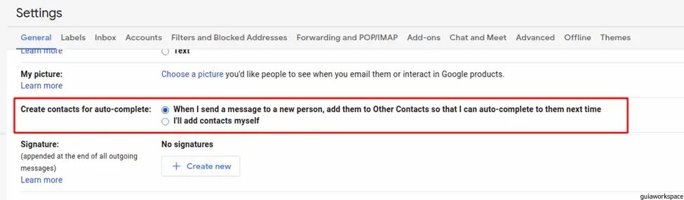 Cómo evitar que Gmail agregue contactos automáticamente