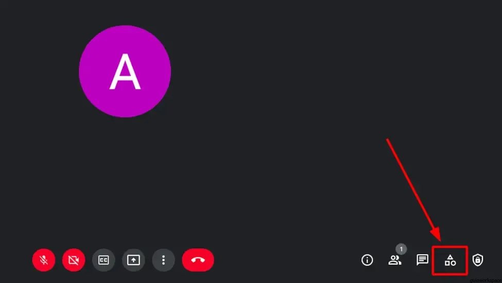 Cómo utilizar una pizarra en Google Meet