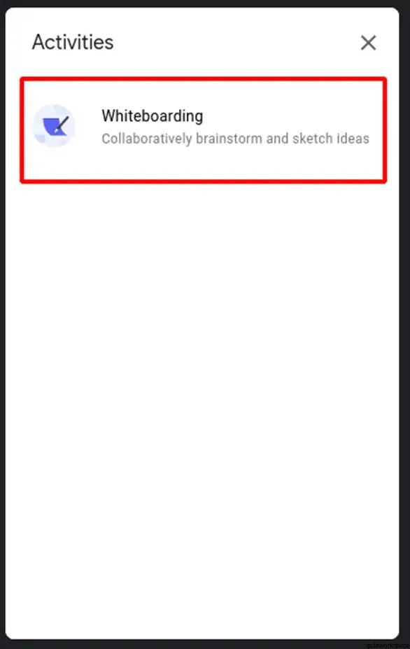 Cómo utilizar una pizarra en Google Meet