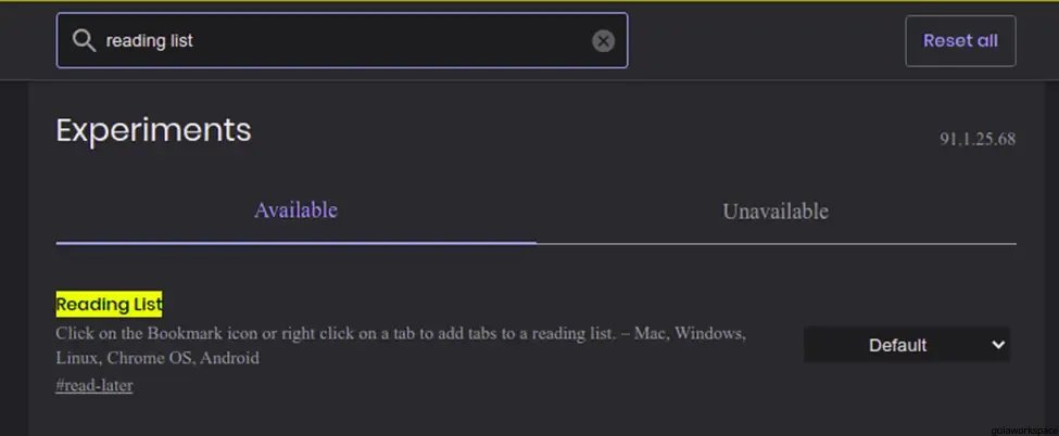 Cómo eliminar el botón Lista de lectura de Chrome