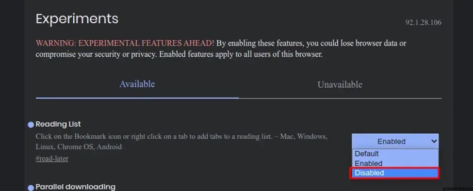 Cómo eliminar el botón Lista de lectura de Chrome
