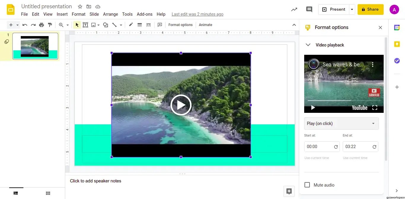 Cómo agregar vídeos a Presentaciones de Google