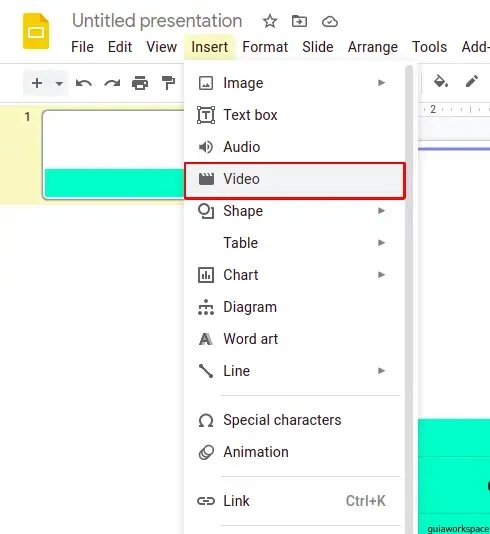 Pasos para agregar videos a Presentaciones de Google