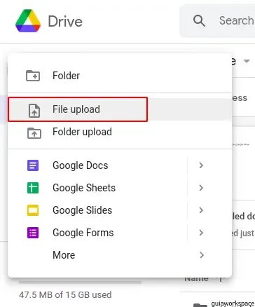 Pasos para compartir vídeos en Google Drive