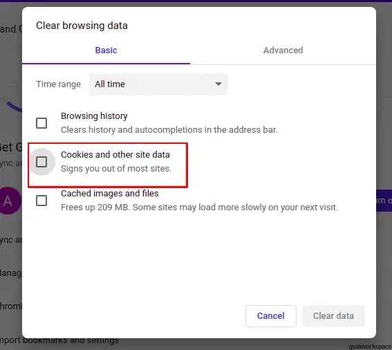 Cómo borrar las cookies en Chrome