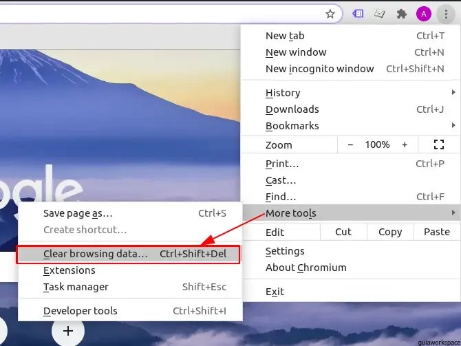 Pasos para borrar las cookies en Chrome