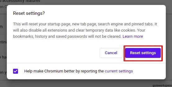 Cómo restablecer Chrome