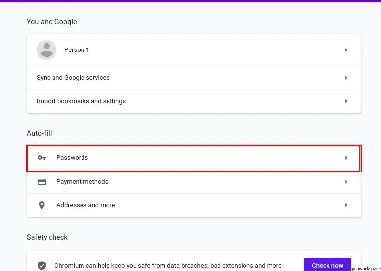 Cómo encontrar contraseñas guardadas en Chrome