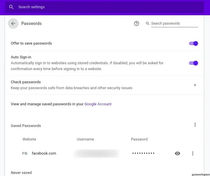 Cómo encontrar contraseñas guardadas en Chrome