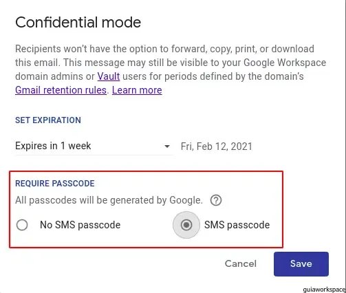 Pasos para cifrar el correo electrónico en Gmail
