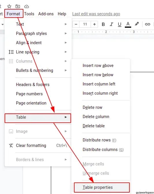 cómo agregar un borde en google docs