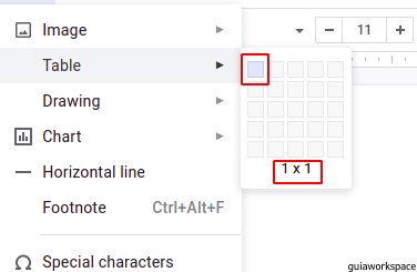 Pasos para agregar un borde en Google Docs