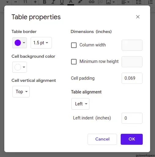 cómo agregar un borde en google docs