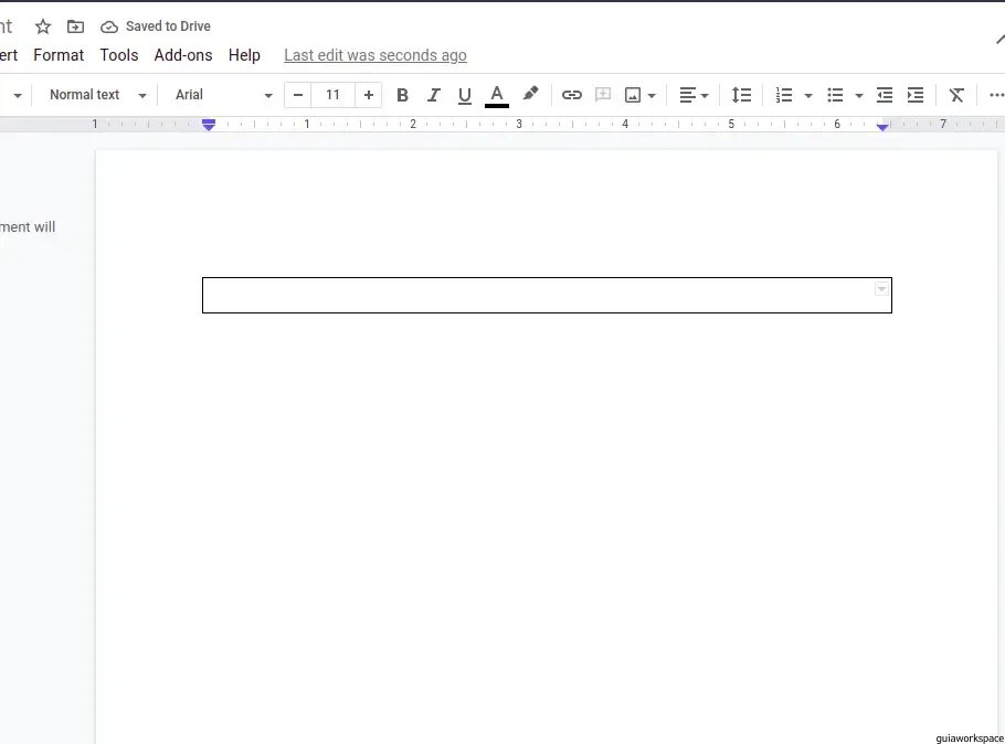 agregar un borde en Google Docs