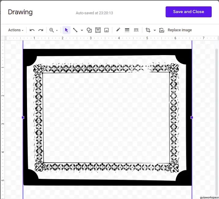 cómo hacer un borde en google docs
