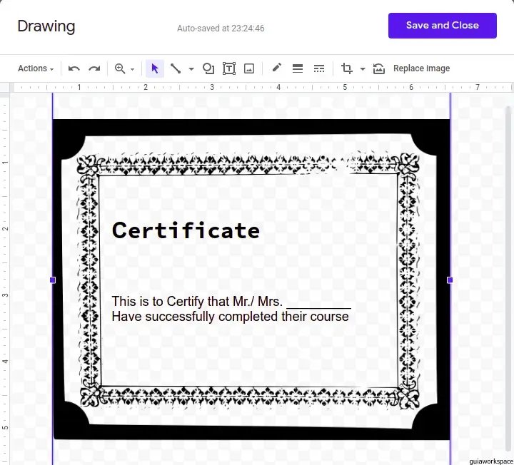 cómo agregar un borde de página en Google Docs