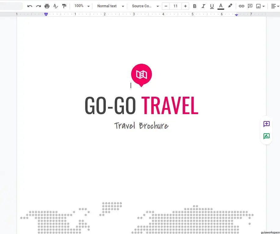 Cómo hacer un folleto tríptico en Google Docs.