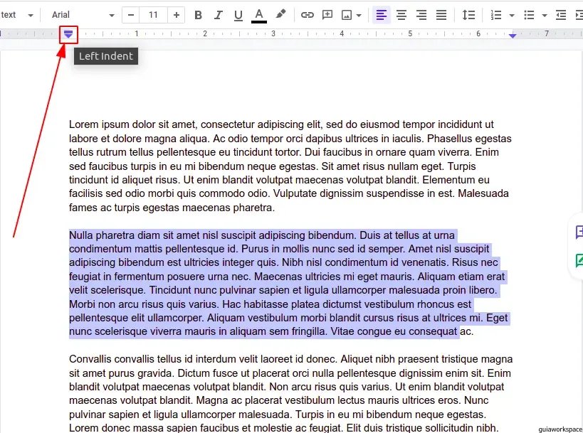 cómo crear una sangría francesa en Google Docs