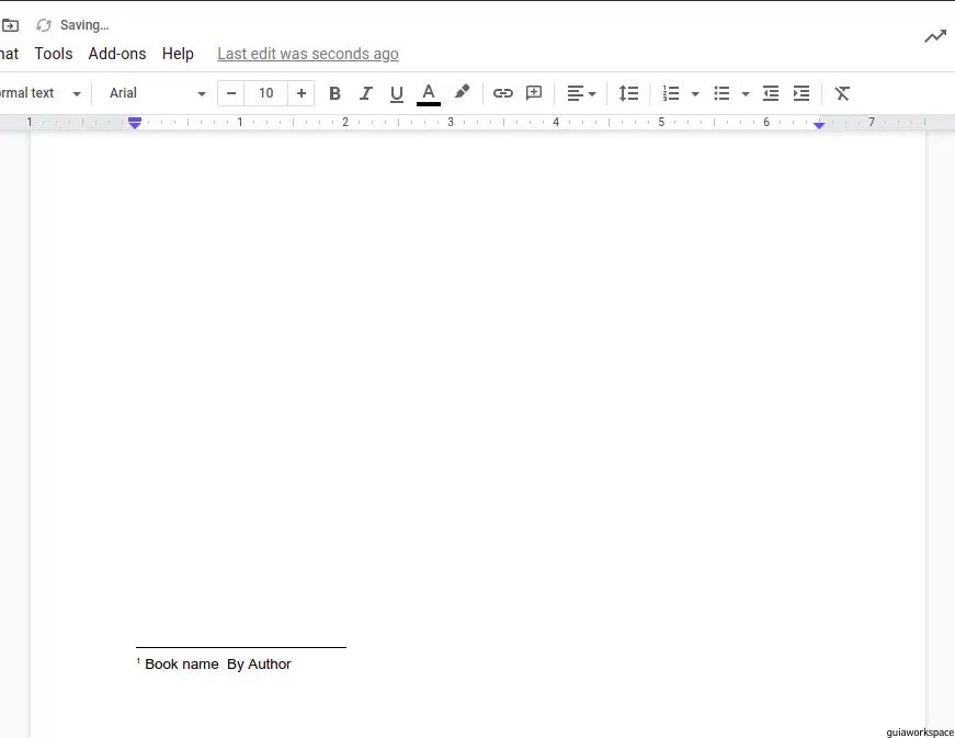 Cómo agregar una nota al pie en Google Docs