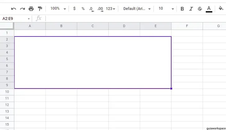 fusionar celdas en Google Sheets