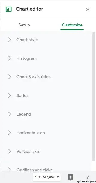Pasos para hacer un histograma en Google Sheets
