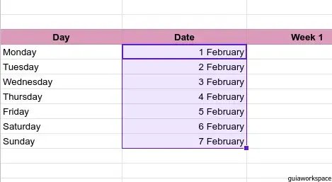 Cómo hacer un calendario en Google Sheets