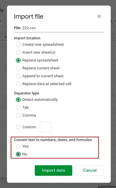 Cómo abrir un archivo CSV en Google Sheets