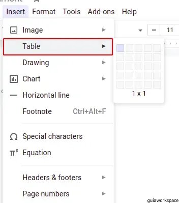 Pasos para agregar un borde en Google Docs