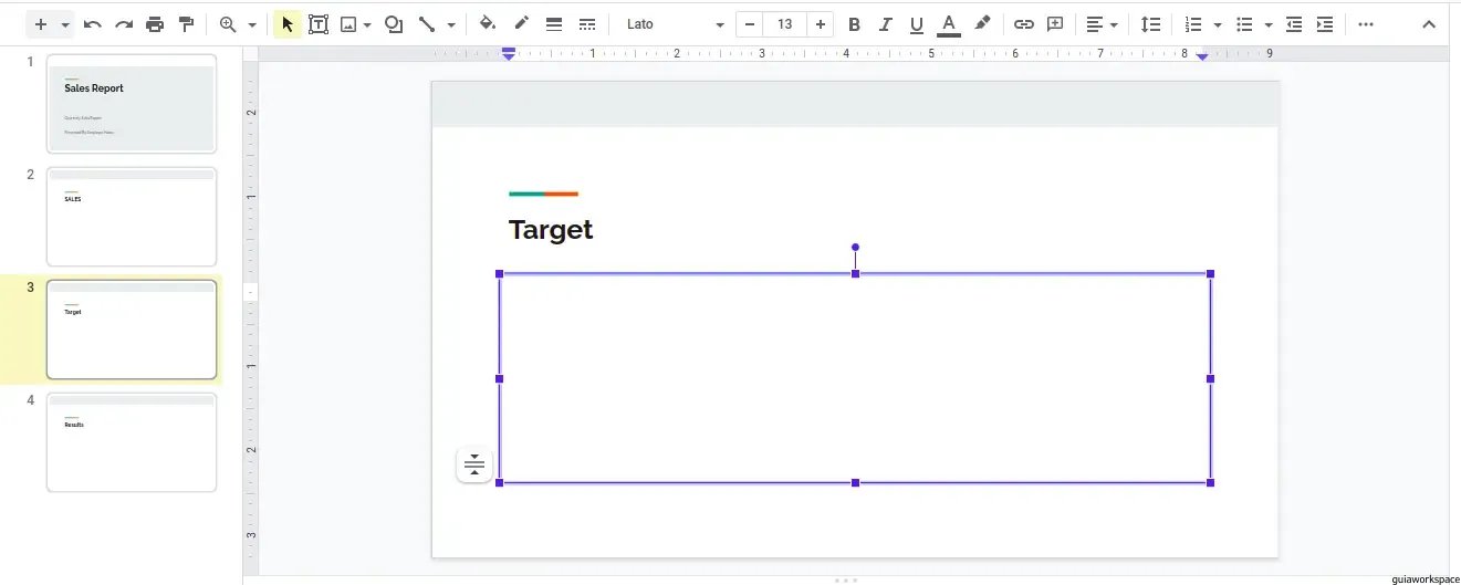 Pasos para agregar viñetas en Presentaciones de Google