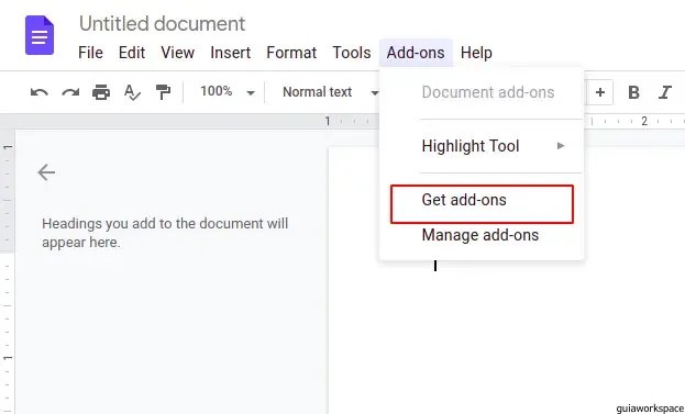Complementos de Google Docs