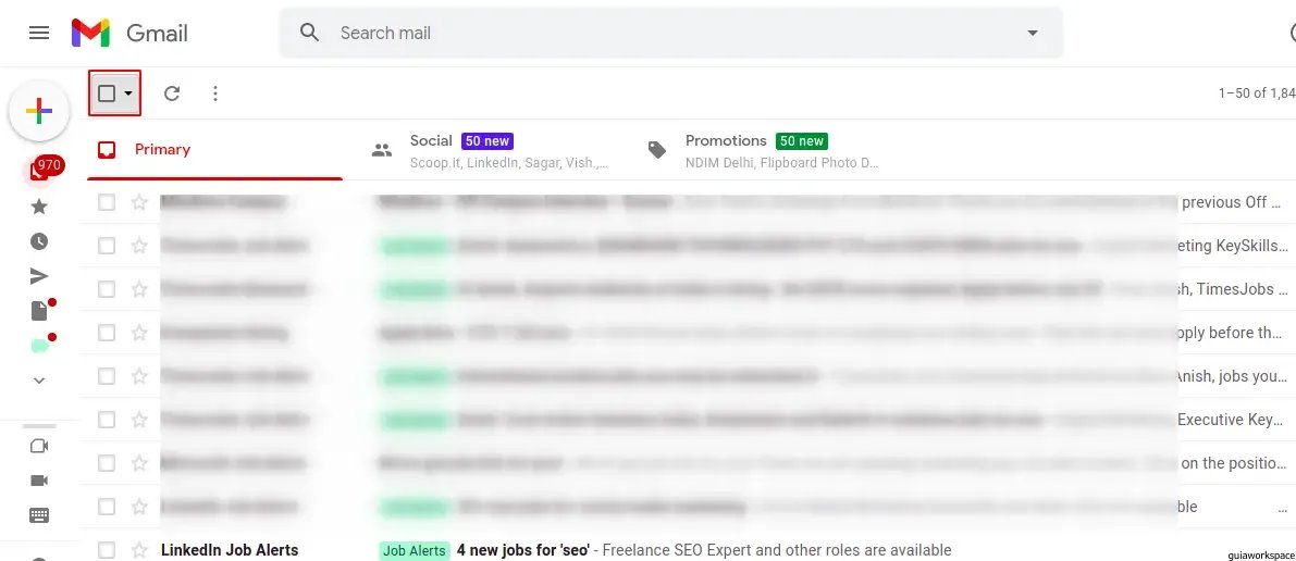 Cómo eliminar todos los correos electrónicos en Gmail